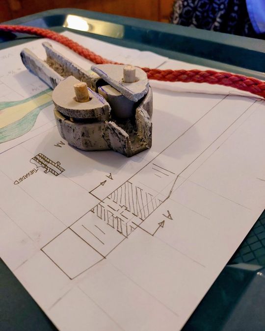 Early ideation sketches and prototyping for the Rope Cobra
